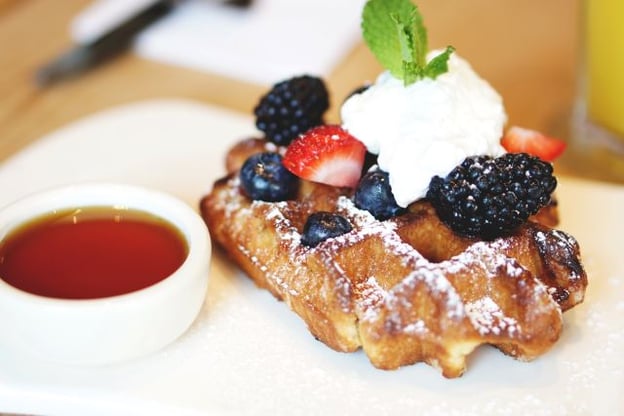 waffle with fruit toppings related post image
