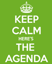 hoa board meeting, key calm here is the agenda