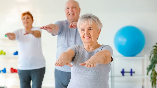 older residents exercising